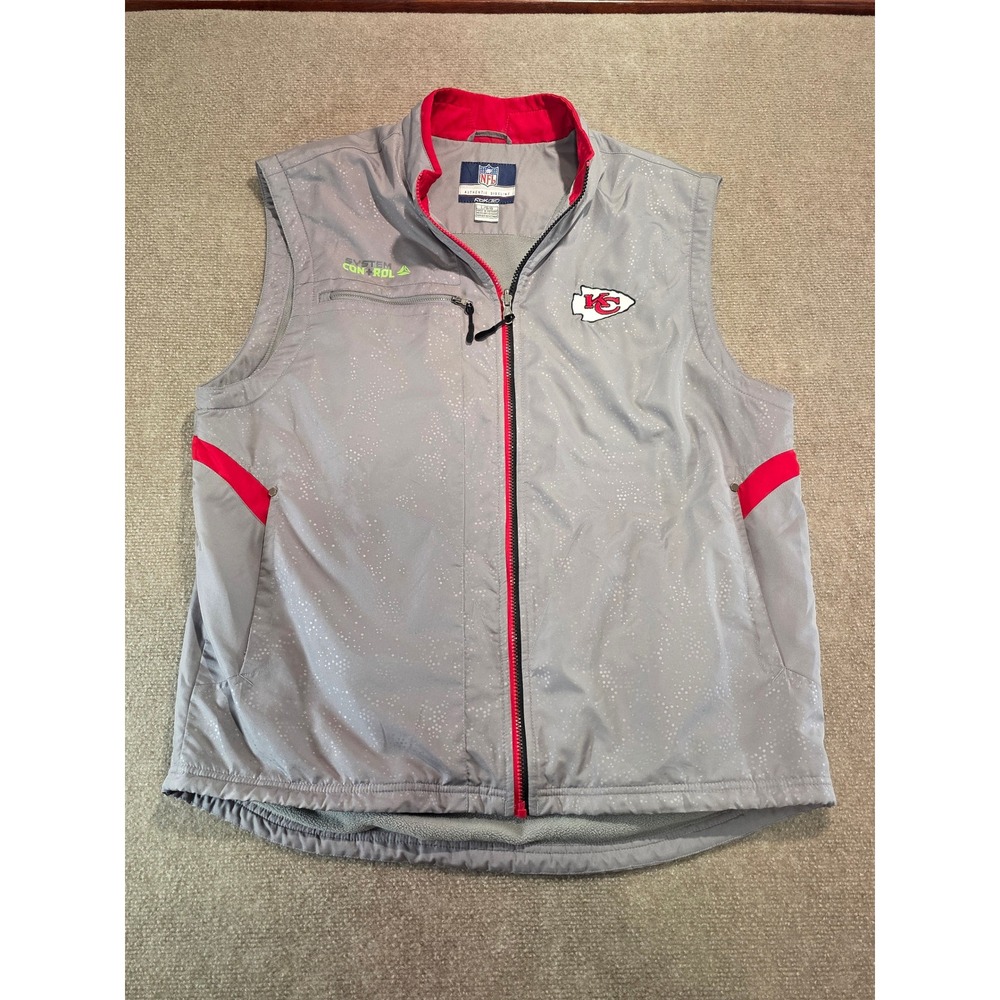 Kansas City Chiefs Reebok NFL Authentic Sideline System Control Vest Men Size L